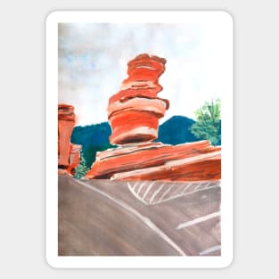 Balanced Rock Art Print Sticker